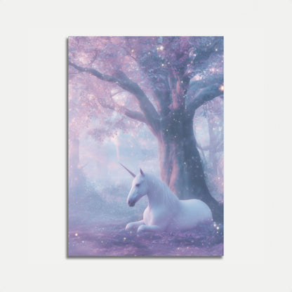 Poster Foresta Incantata dell'Unicorno Magico