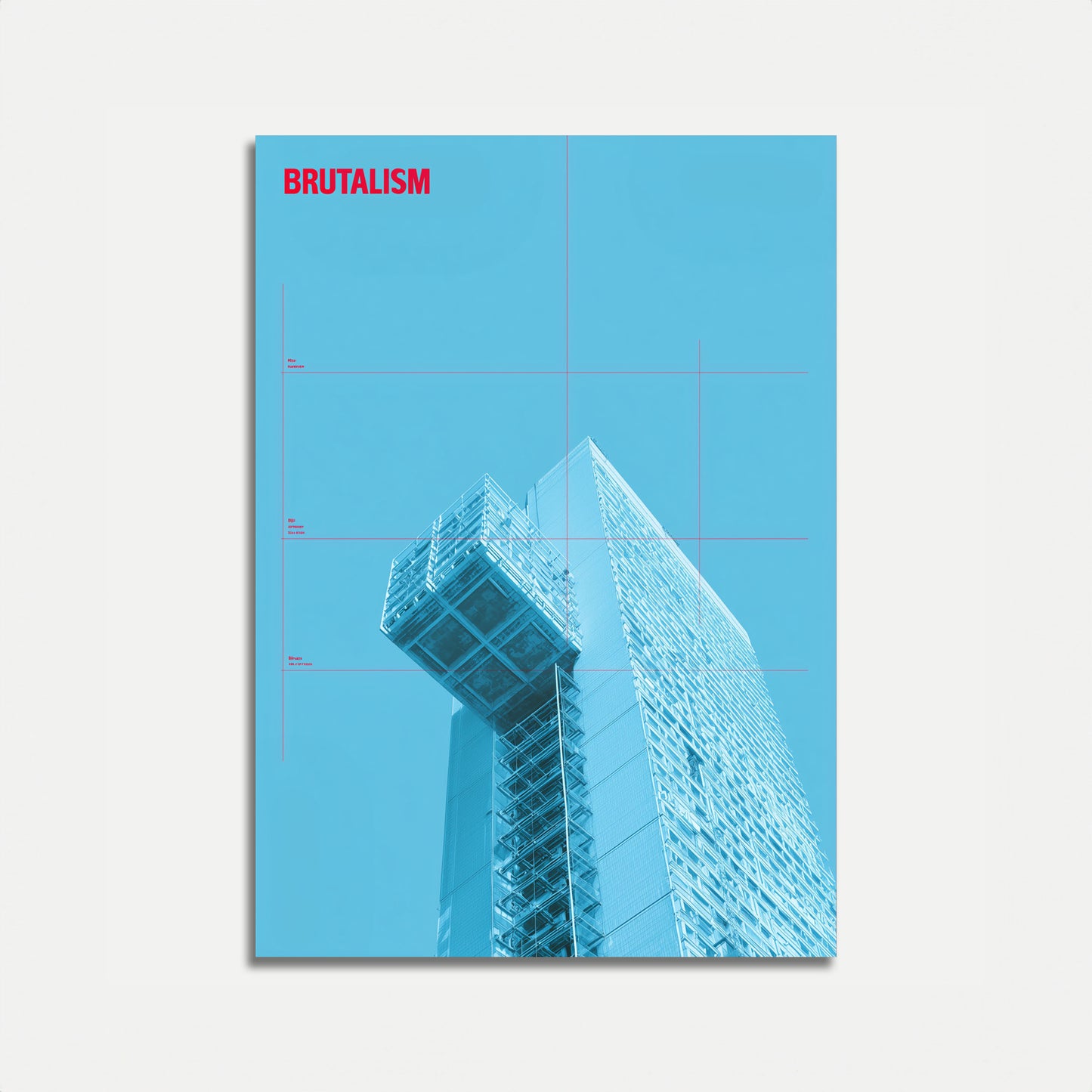 Modern Brutalist Architecture Poster