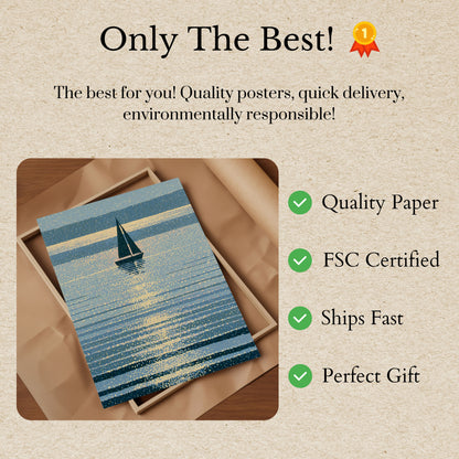 Sailboat on Shimmering Waters Poster
