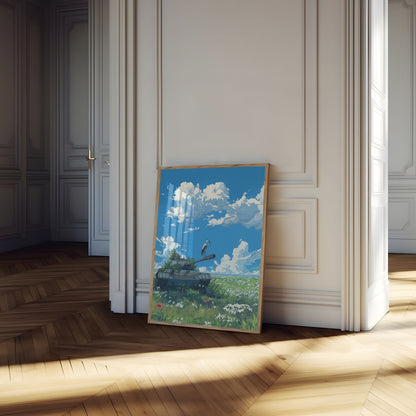 Nature Reclaims Forgotten Tank Poster