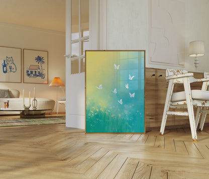 Affiches Papillons blancs en prairie