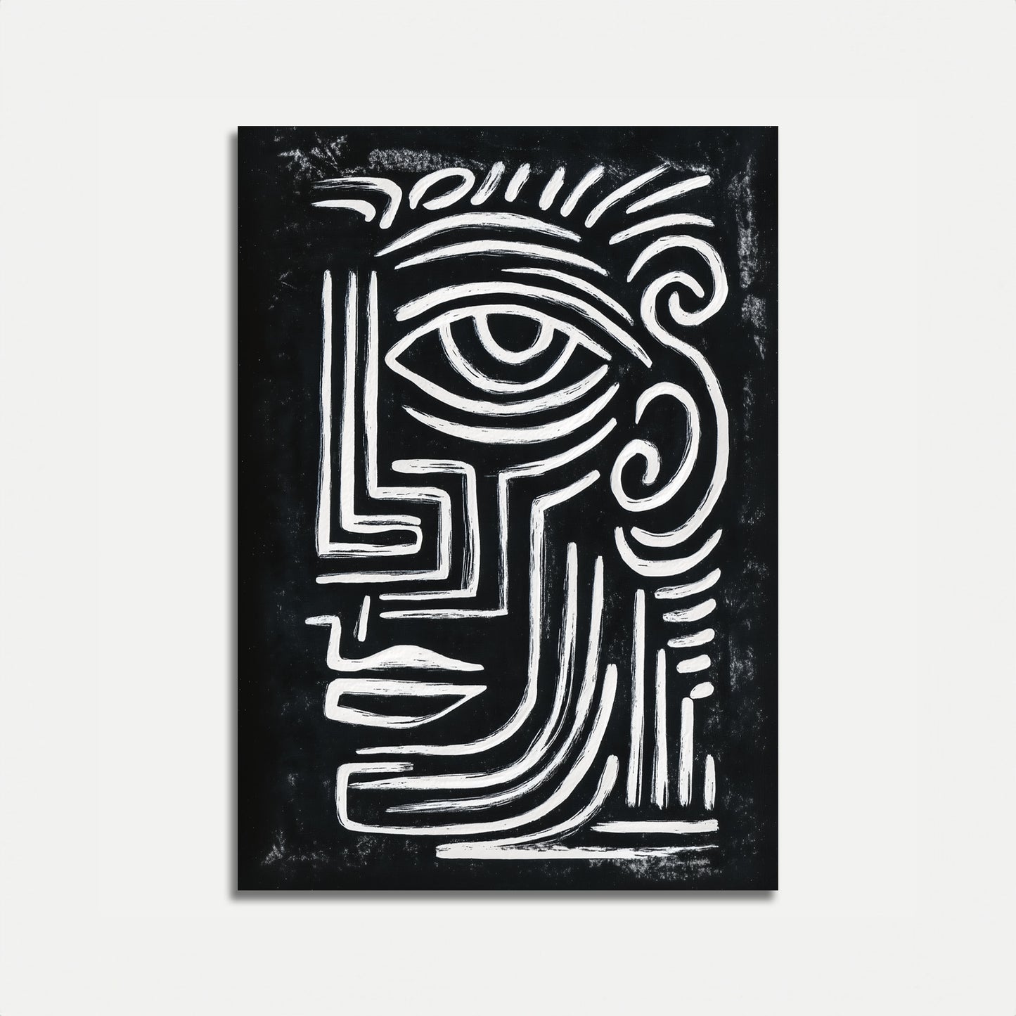 Abstract Tribal Eye Maze Poster