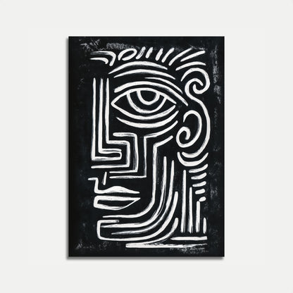Abstract Tribal Eye Maze Poster