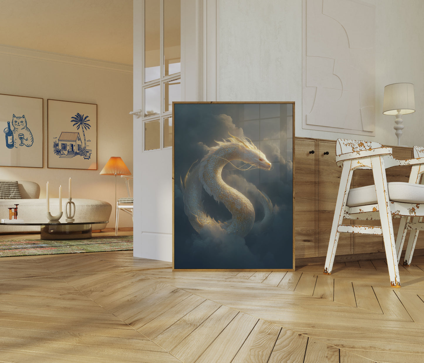 Póster de la Serpiente Nube Dorada