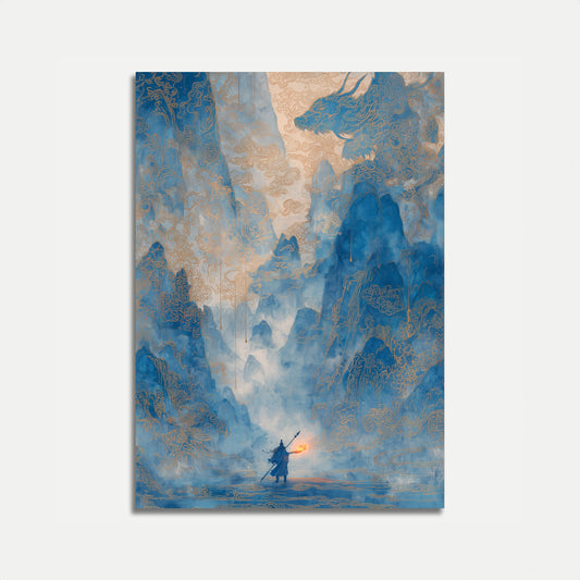 Mystic Mountain Dragon Poster