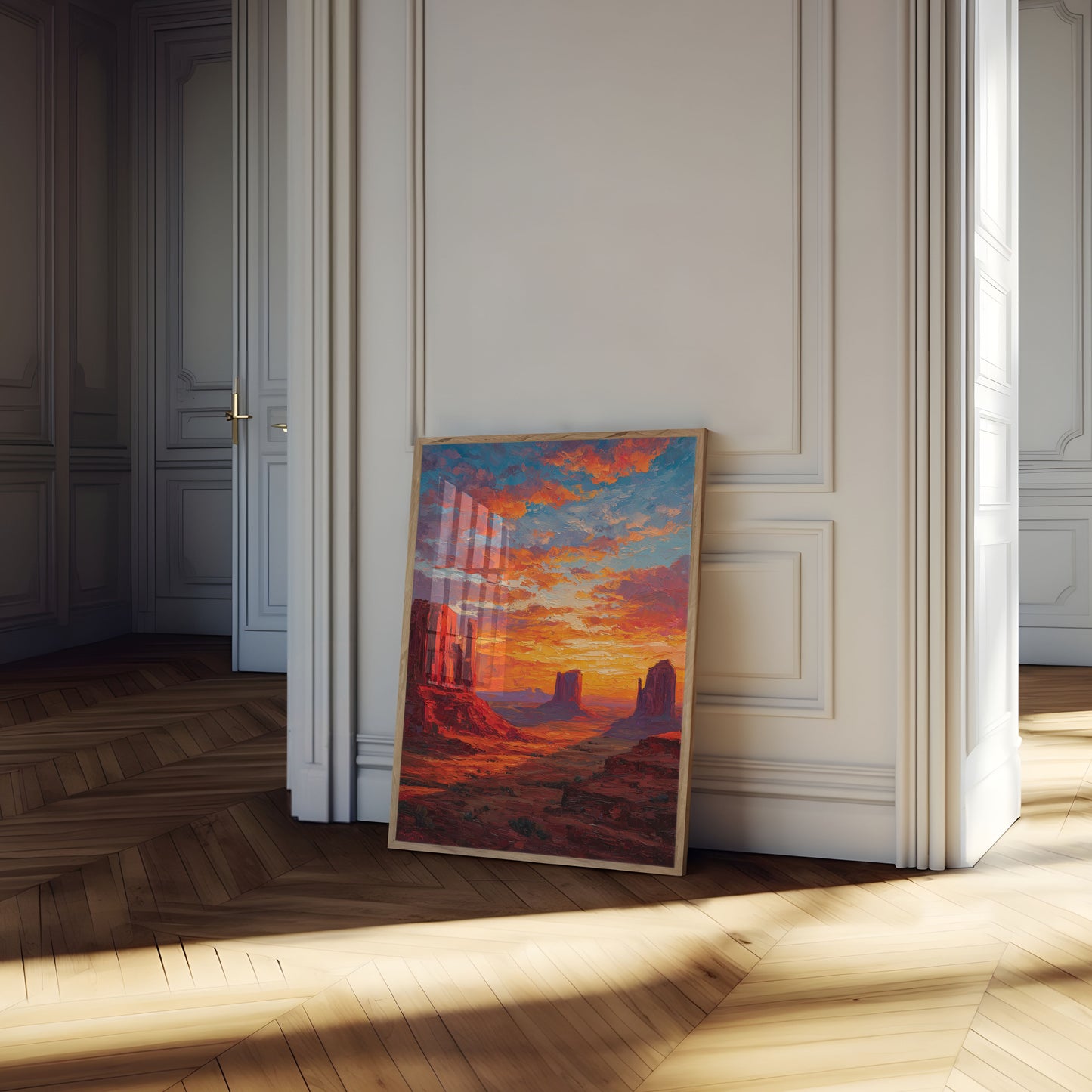 Desert Sunset Monument Valley Poster
