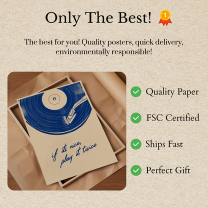 Vintage Vinyl Music Lover Poster