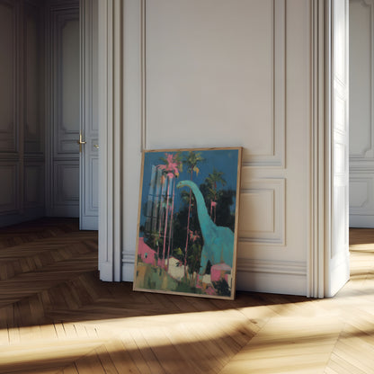 Tropical Dinosaur Fantasy Poster