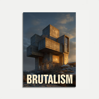 Brutalistisk Arkitektur Struktur Plakat
