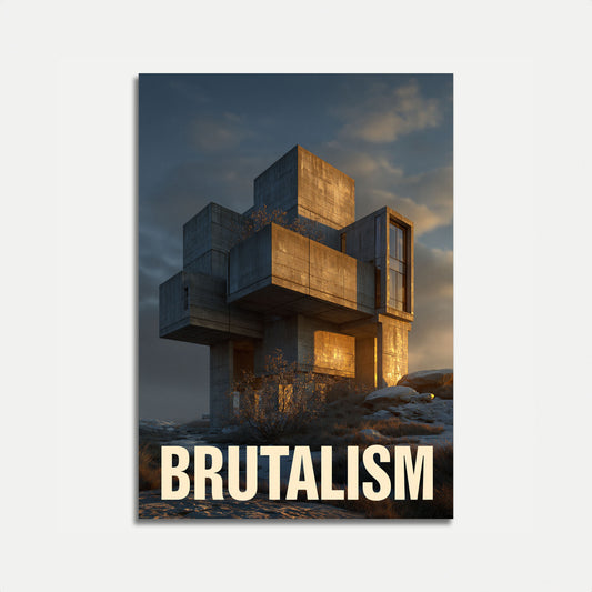 Brutalist Architecture Structure Poster