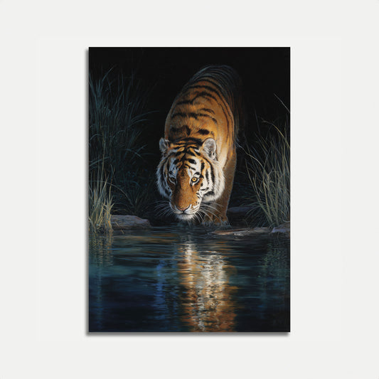 Tiger by the Water Poster