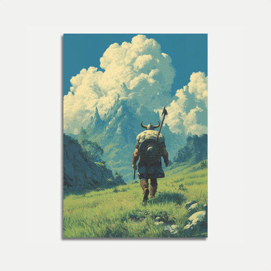 Affiche d'aventure du guerrier Viking
