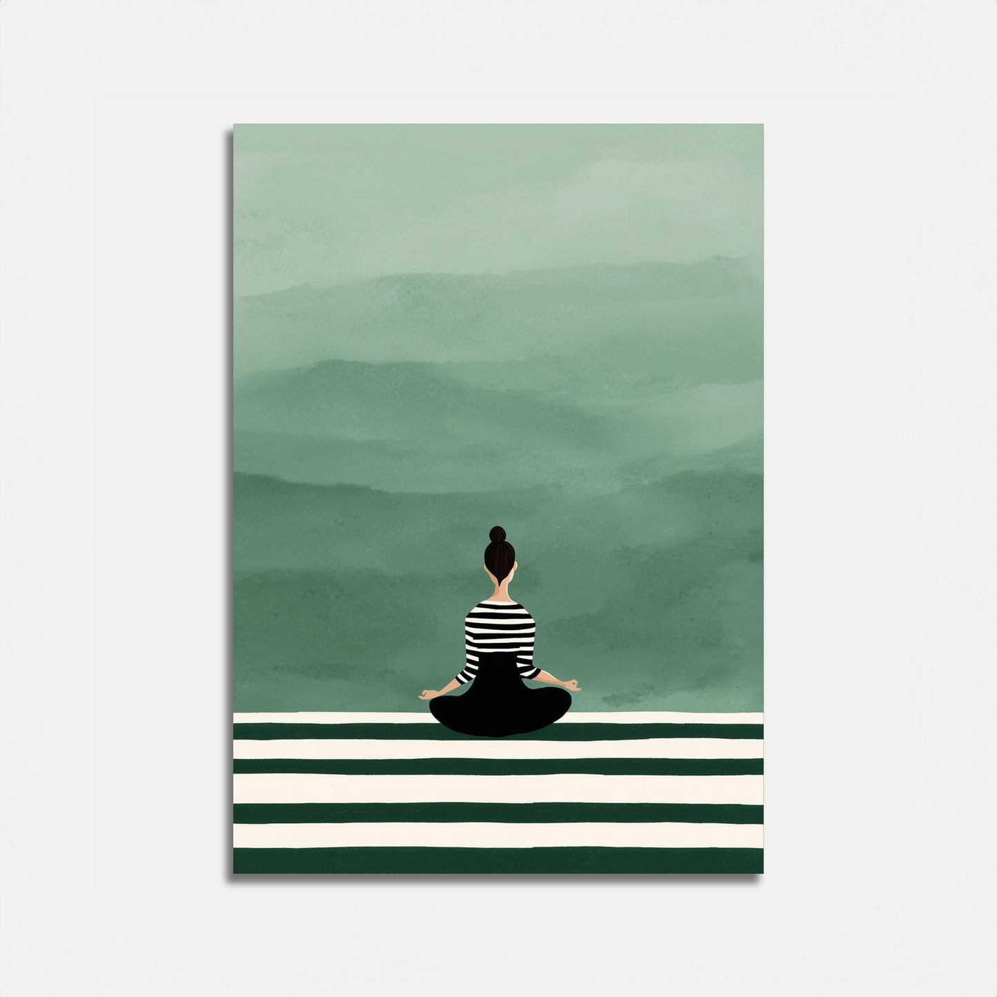 Zen Bjerg Meditation Plakat