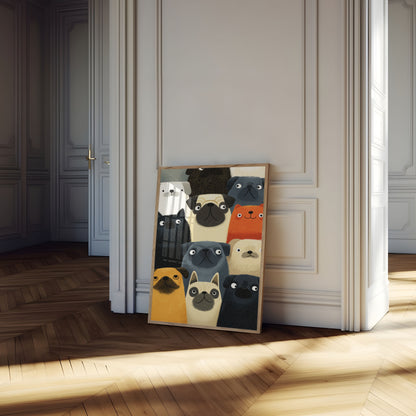 Niedlicher Cartoon-Hunde-Pack-Poster