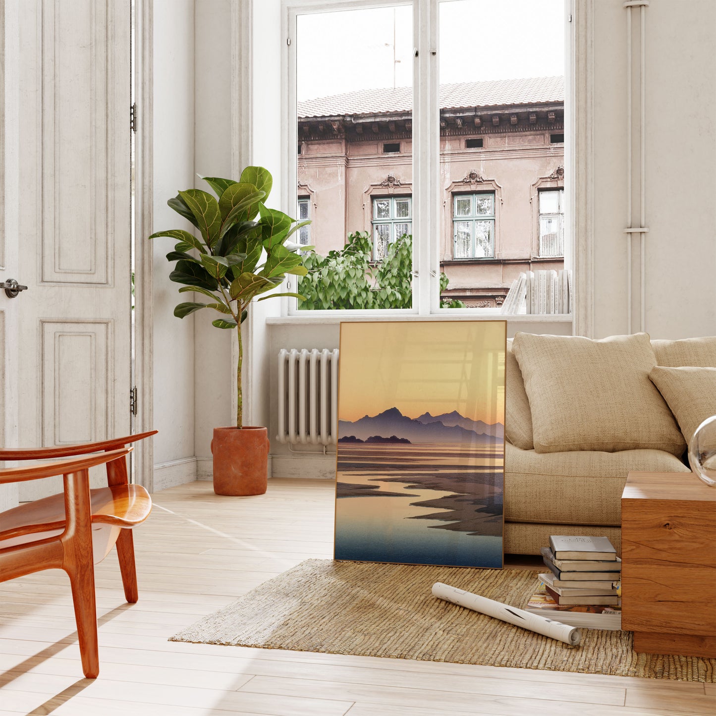 Coastal Mountains at Sunrise Poster