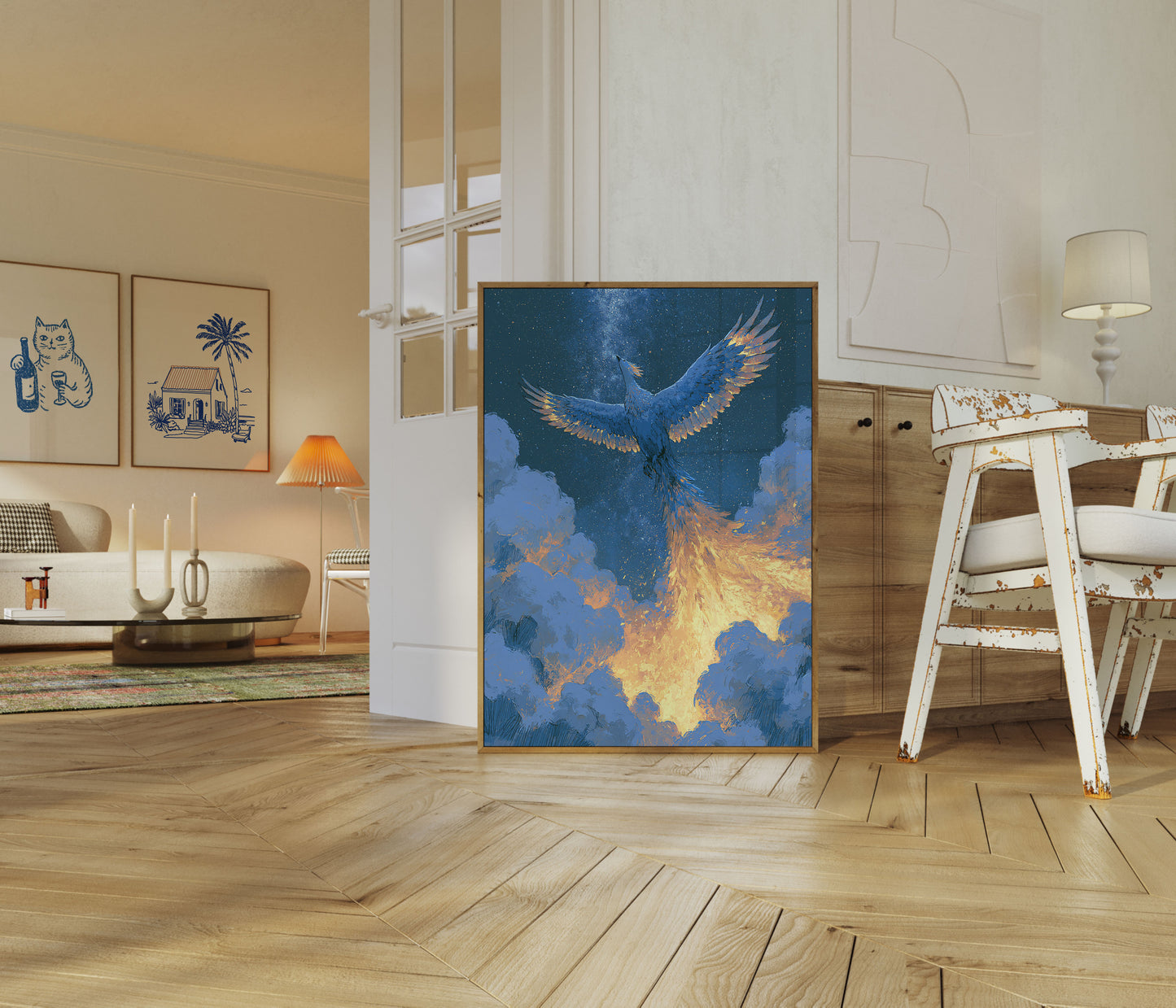 Himmliches Phönix-Aufstieg-Poster