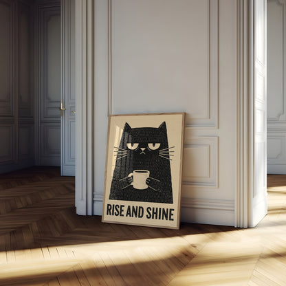 Grumpy Cat Coffee Morning Poster