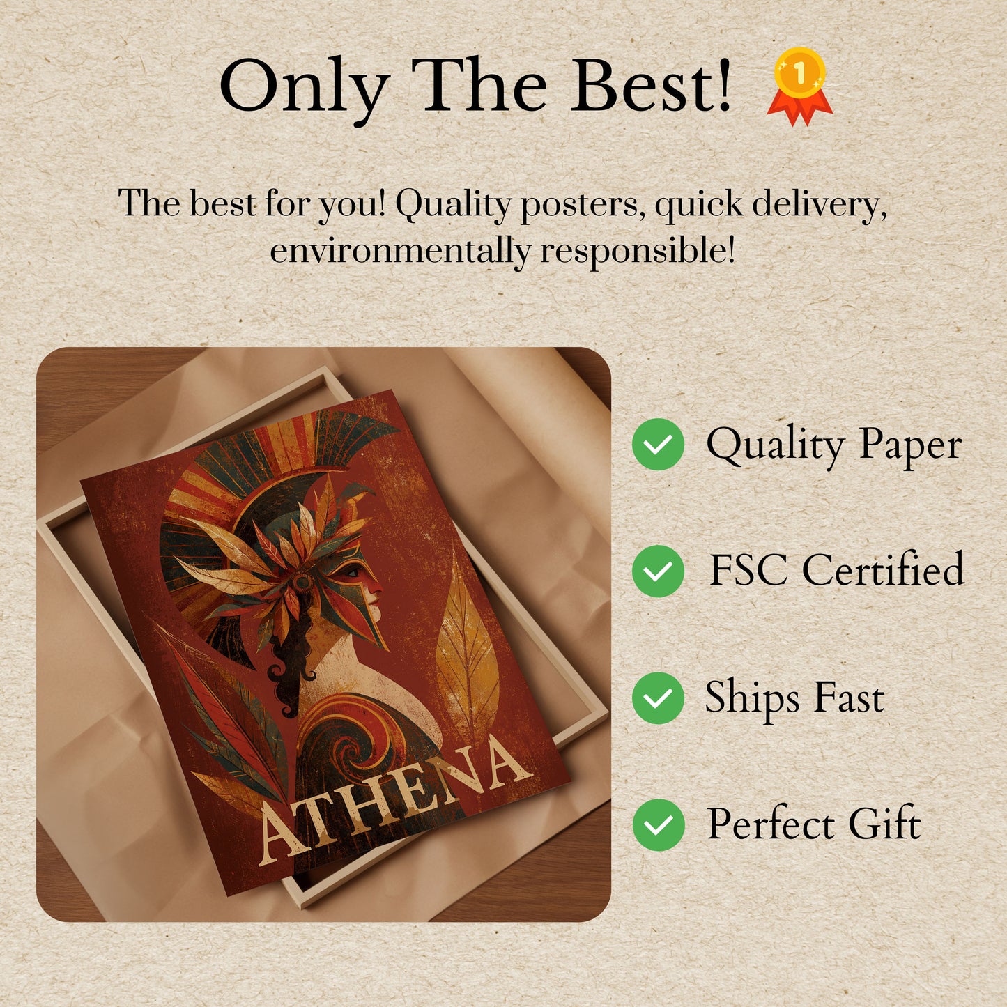 Athena griechische Göttin Poster