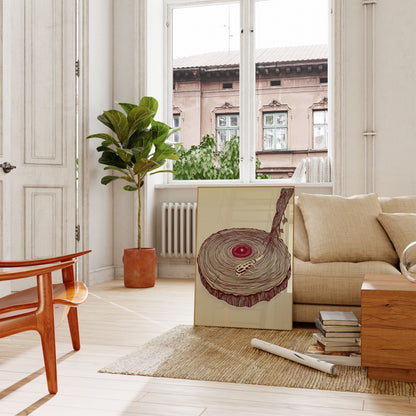 Vintage Vinyl Tree Ring Poster