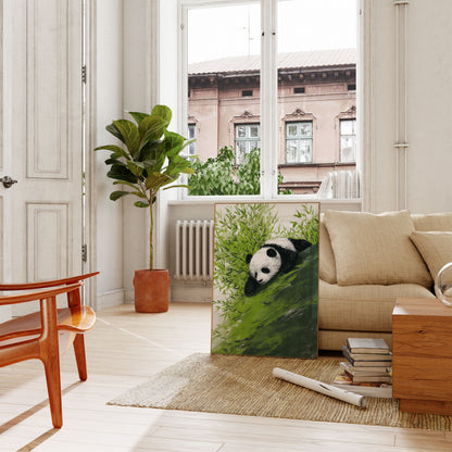Reuzenpanda Rustend op Tak Poster