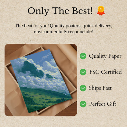 Mountain Peak Among Clouds Poster