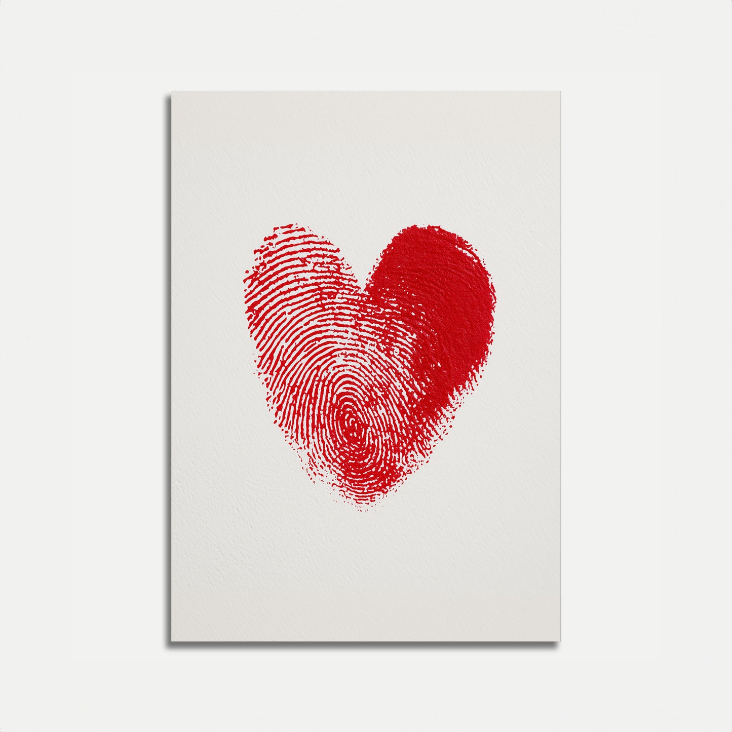Fingerprint Heart Love Poster