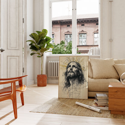 Divine Geometric Jesus Poster