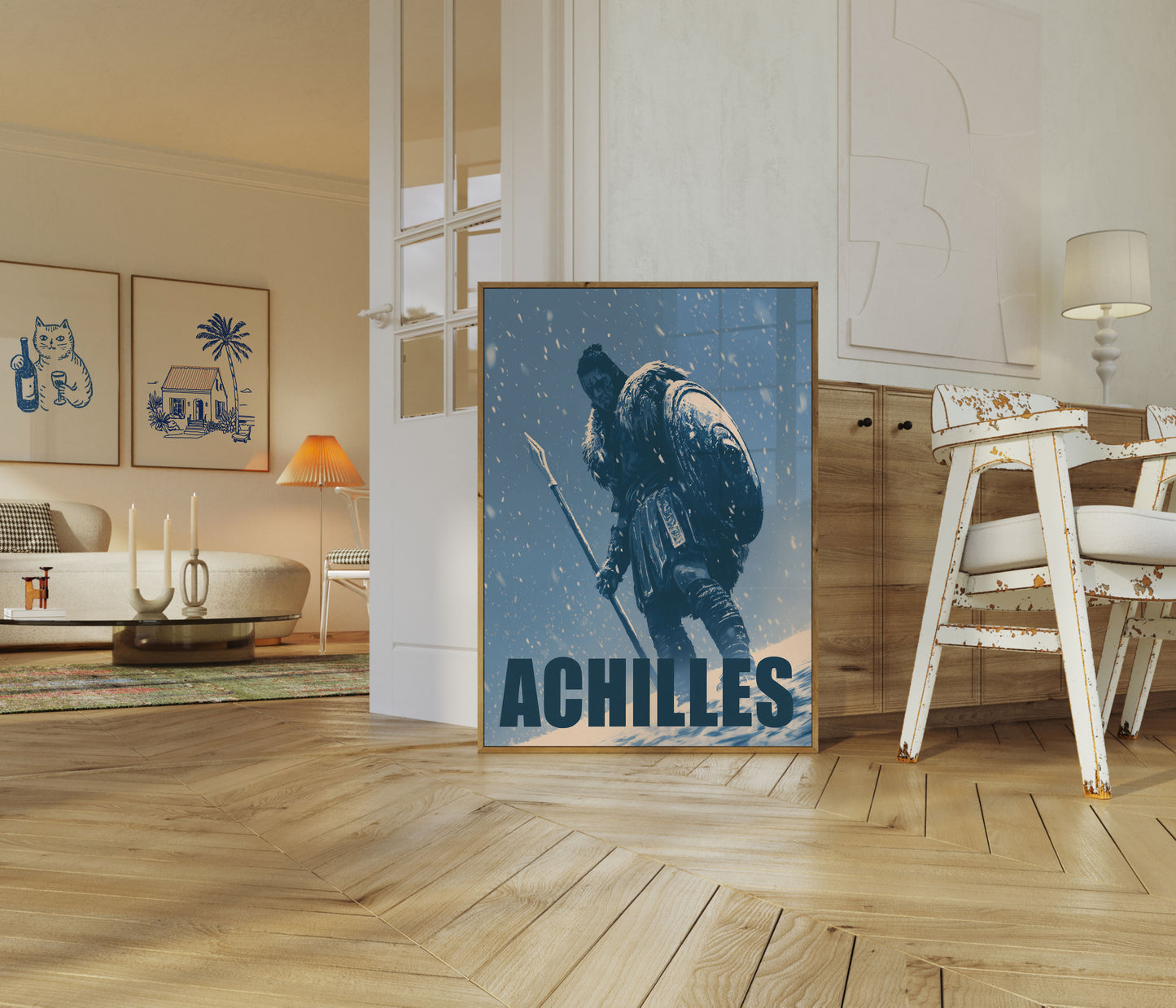 Achilles Warrior in Snow Poster