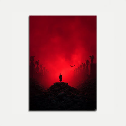 Apocalyptic Silhouette Landscape Poster