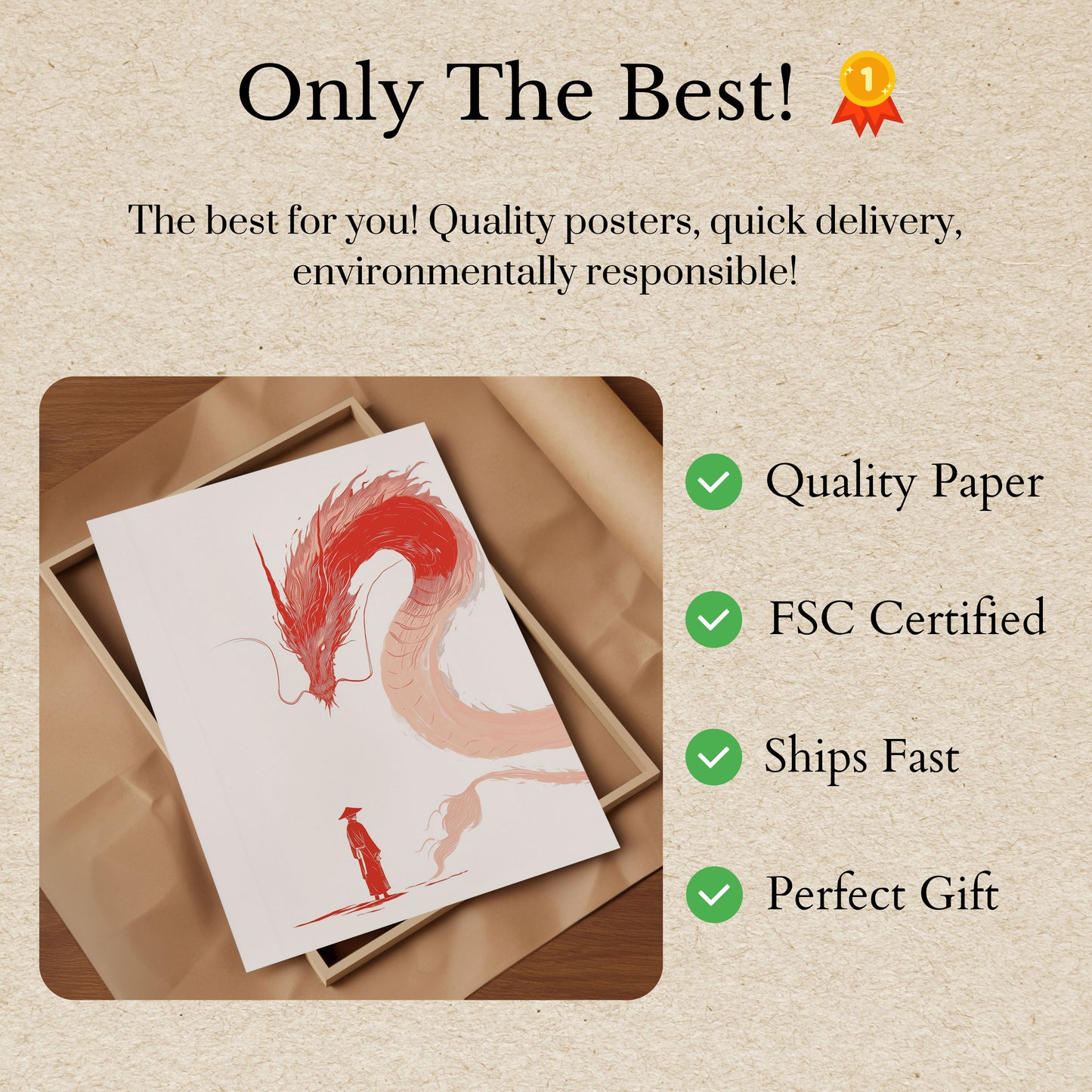 Póster del guardián del dragón carmesí