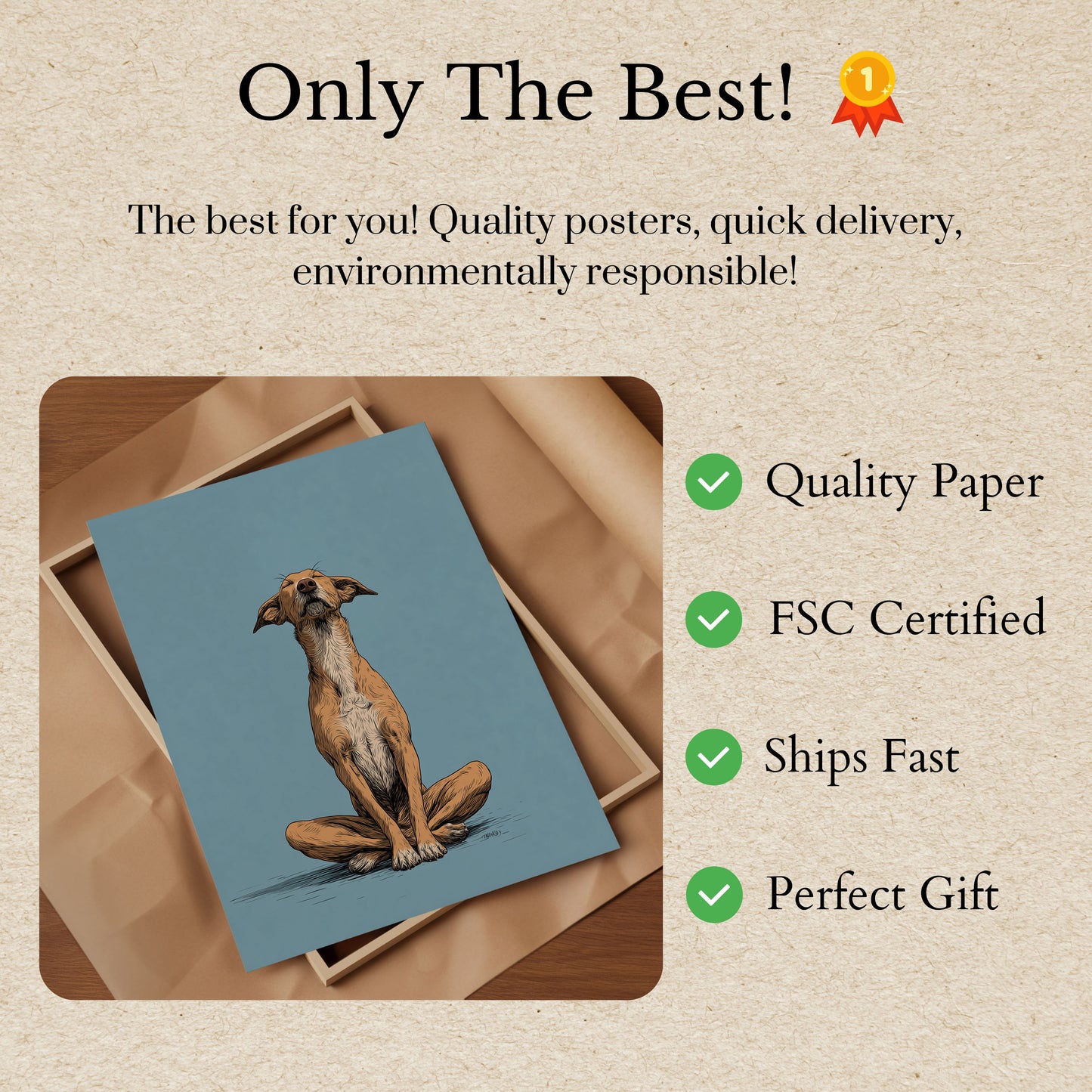 Affiche de yoga Zen Dog