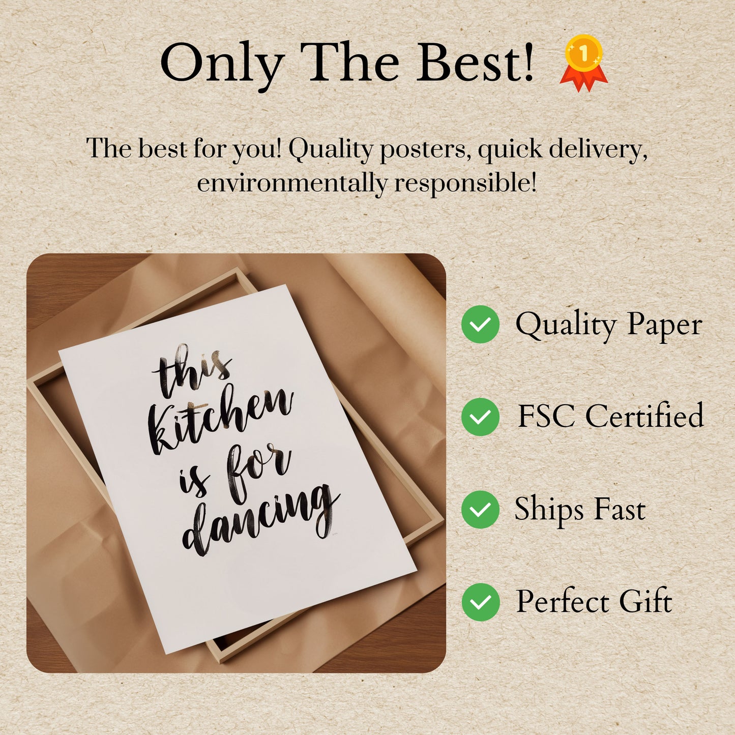 Dancing Kitchen Typography Poster