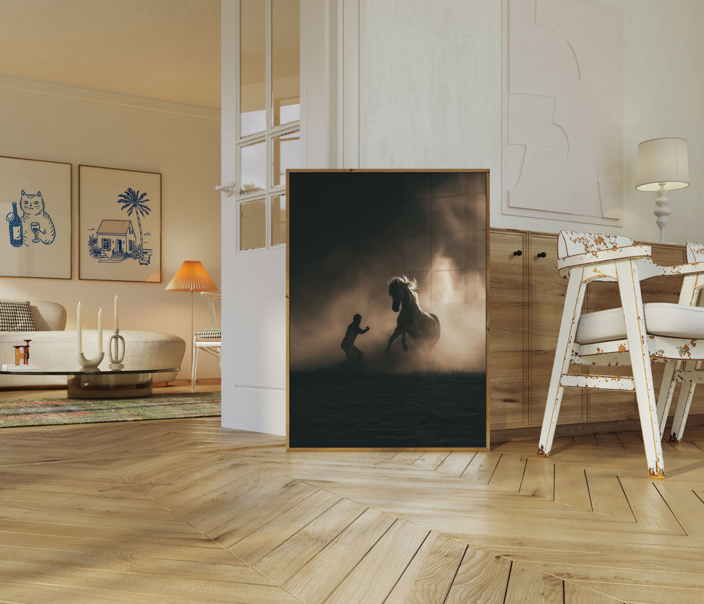 Wild Stallion Confrontation Poster