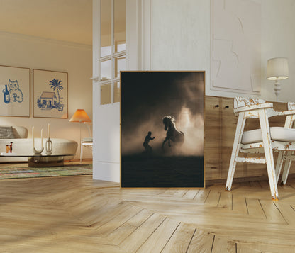 Wild Stallion Confrontation Poster