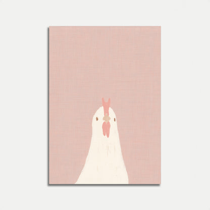 Elegant White Chicken Poster