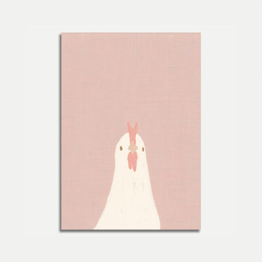 Elegant White Chicken Poster