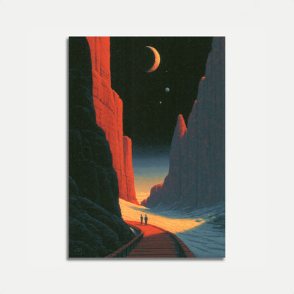 Canyon Vista Under Starlight Poster