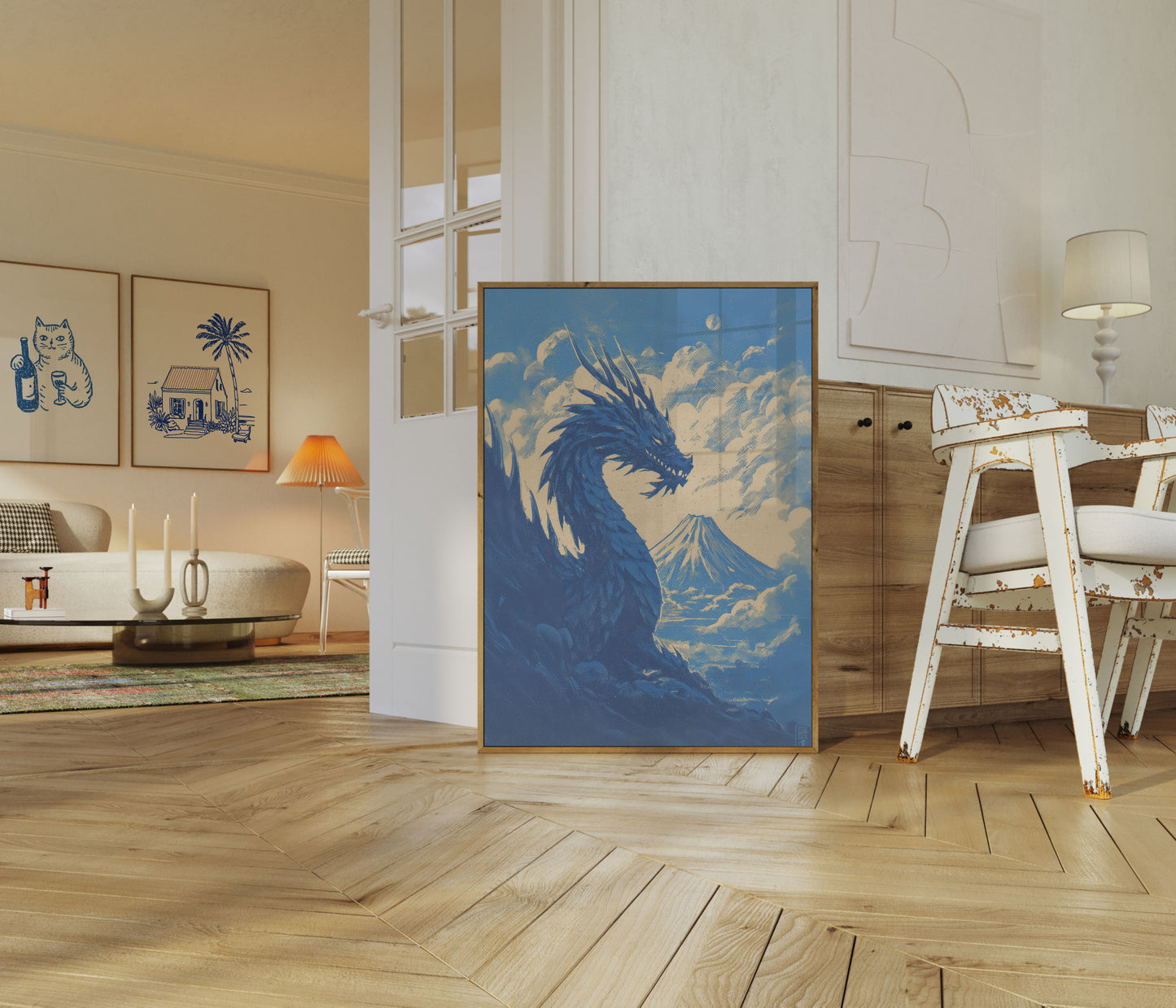 Majestic Dragon Mountain Poster