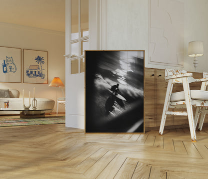 Blurred Motion Surfing Poster
