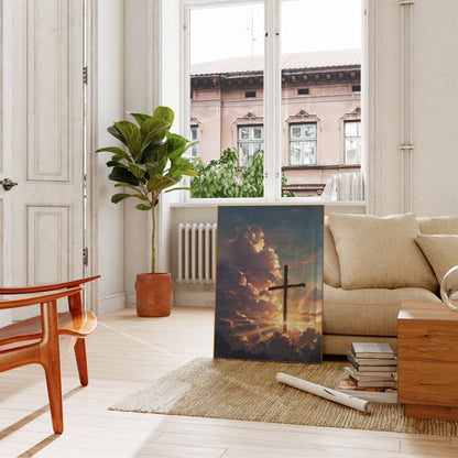 Celestial Cross of Faith Poster