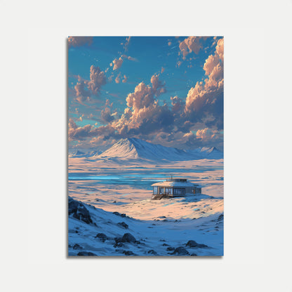 Pôster da Paisagem da Montanha da Cabana do Ártico
