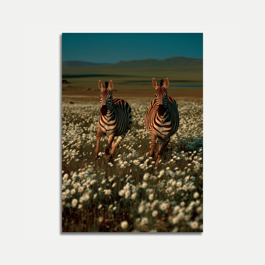 Plakat Zebry na Łąkach Stokrotek