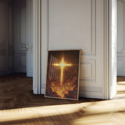 Divine Cross of Light Poster