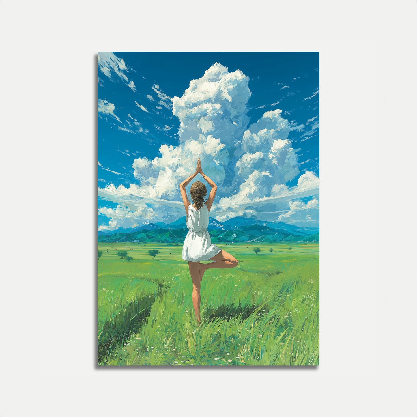 Tranquil Yoga Mountain Poster