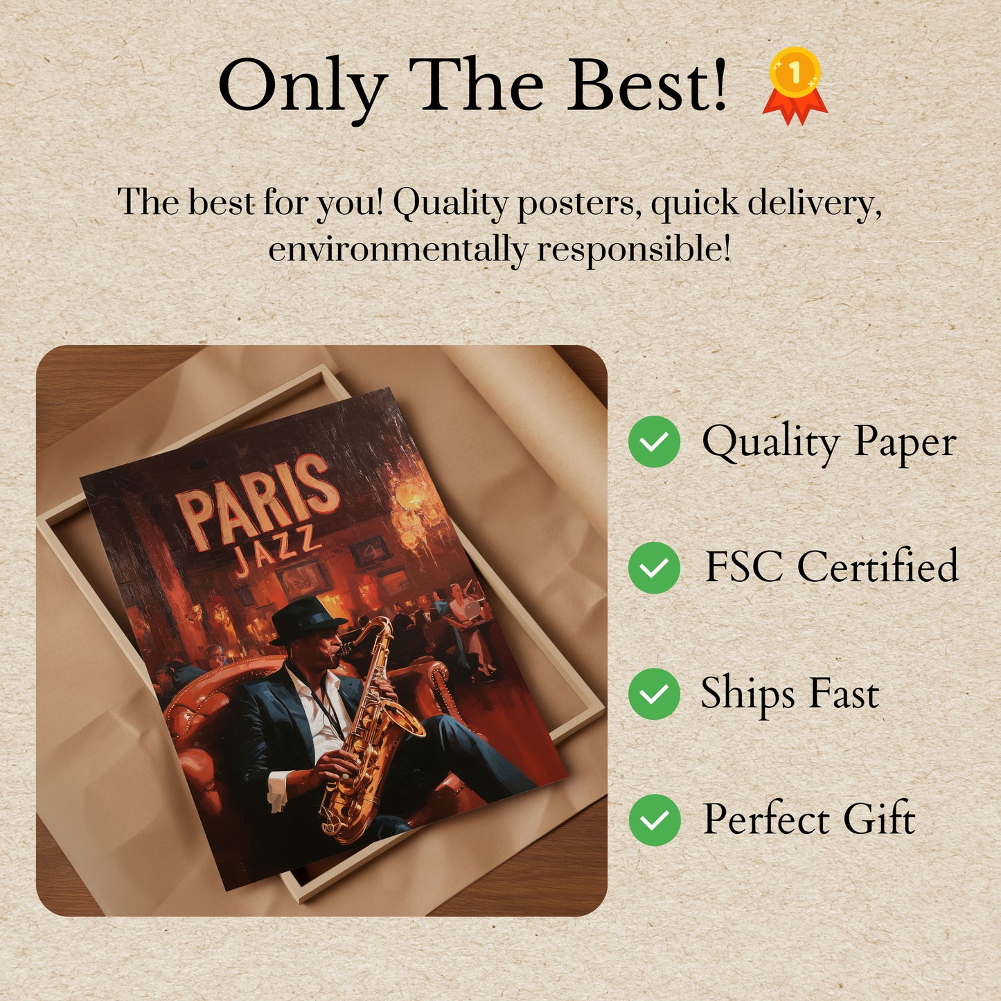 Paris Jazz Club Vintage Poster