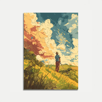 Sunset Golf Course Landscape Poster