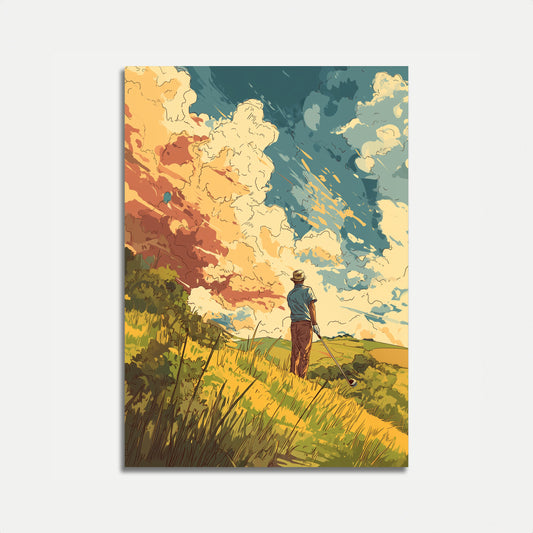 Sunset Golf Course Landscape Poster