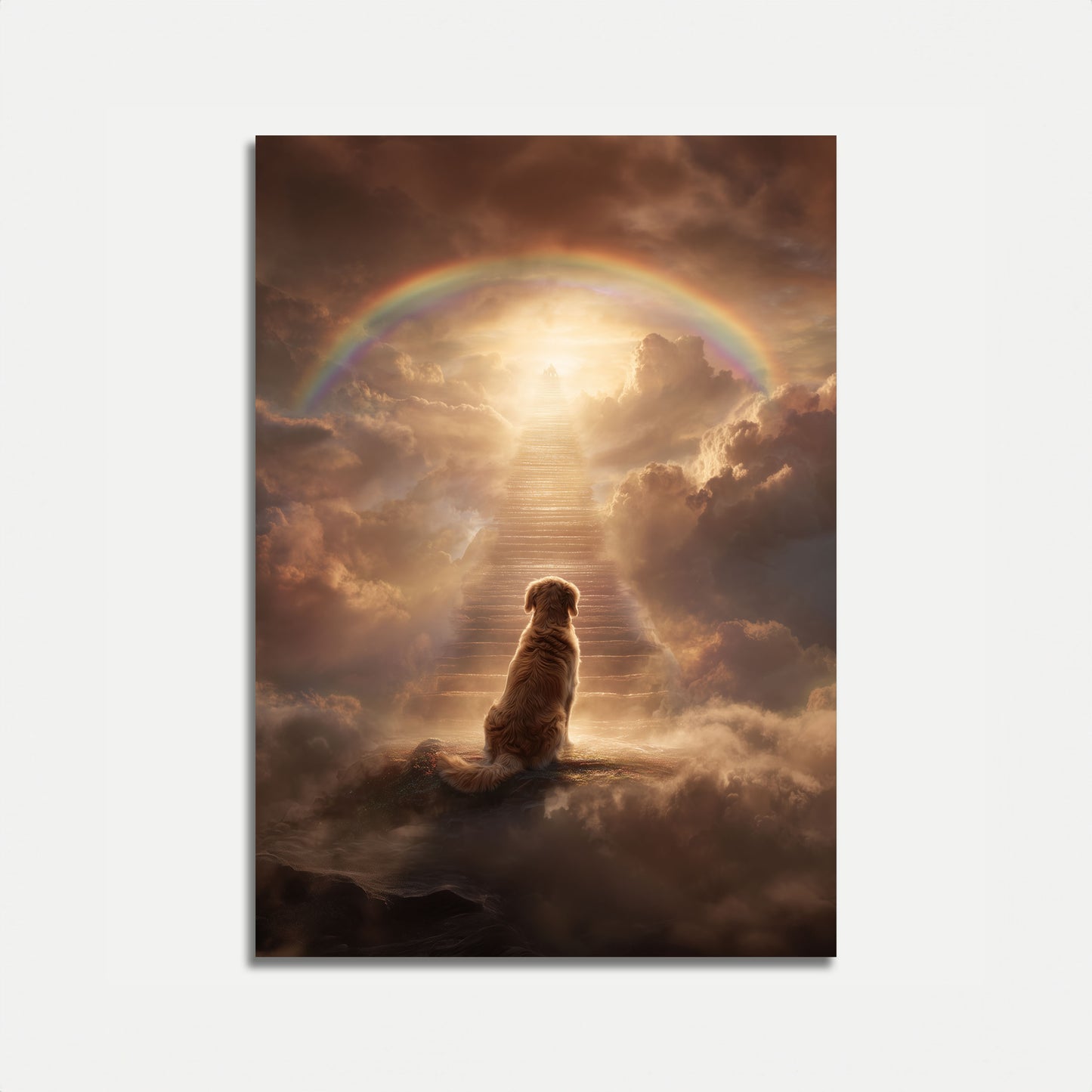 Rainbow Bridge Spiritual Dog Poster