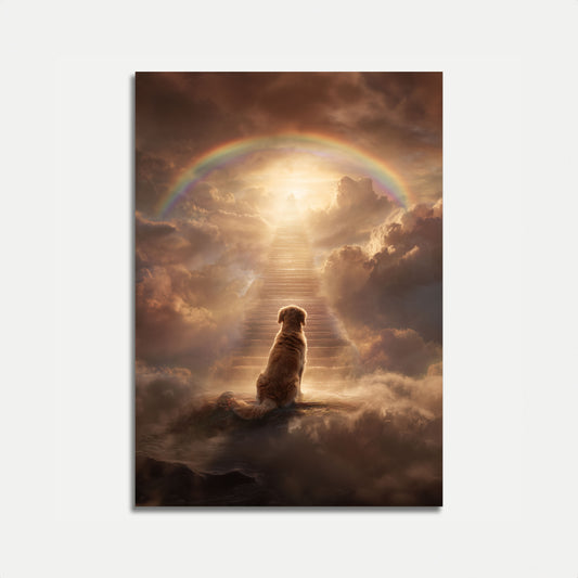 Rainbow Bridge Spiritual Dog Poster