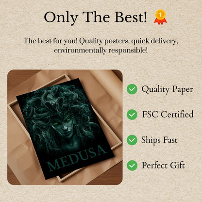 Mýtický fantasy plakát Medúzy